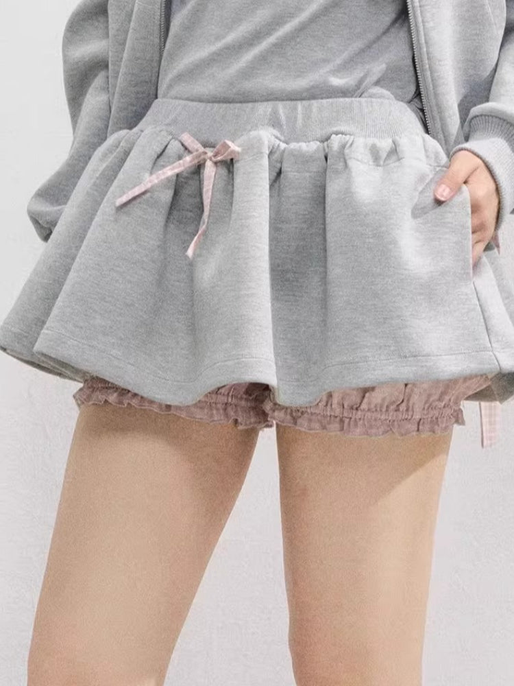 Preppy Style Bow Tie Hoodie