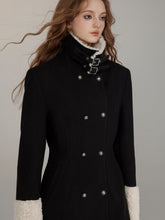 Wool Fleece Trim Long Coat - CHINASQUAD