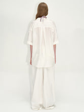 White Lyocell Wide-Leg Pants - CHINASQUAD