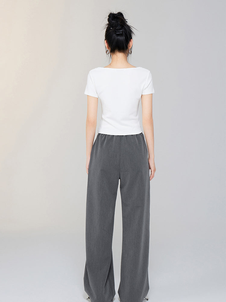 One-shoulder Lace T-shirt - CHINASQUAD