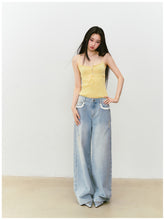 Lace Trim Vintage Jeans - CHINASQUAD