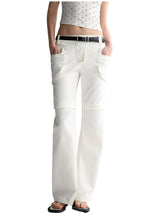 Two-in-One Removable Flared Casual Pants - CHINASQUAD