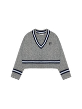 Academy Style Color-Block Knit Long-Sleeve Top - CHINASQUAD