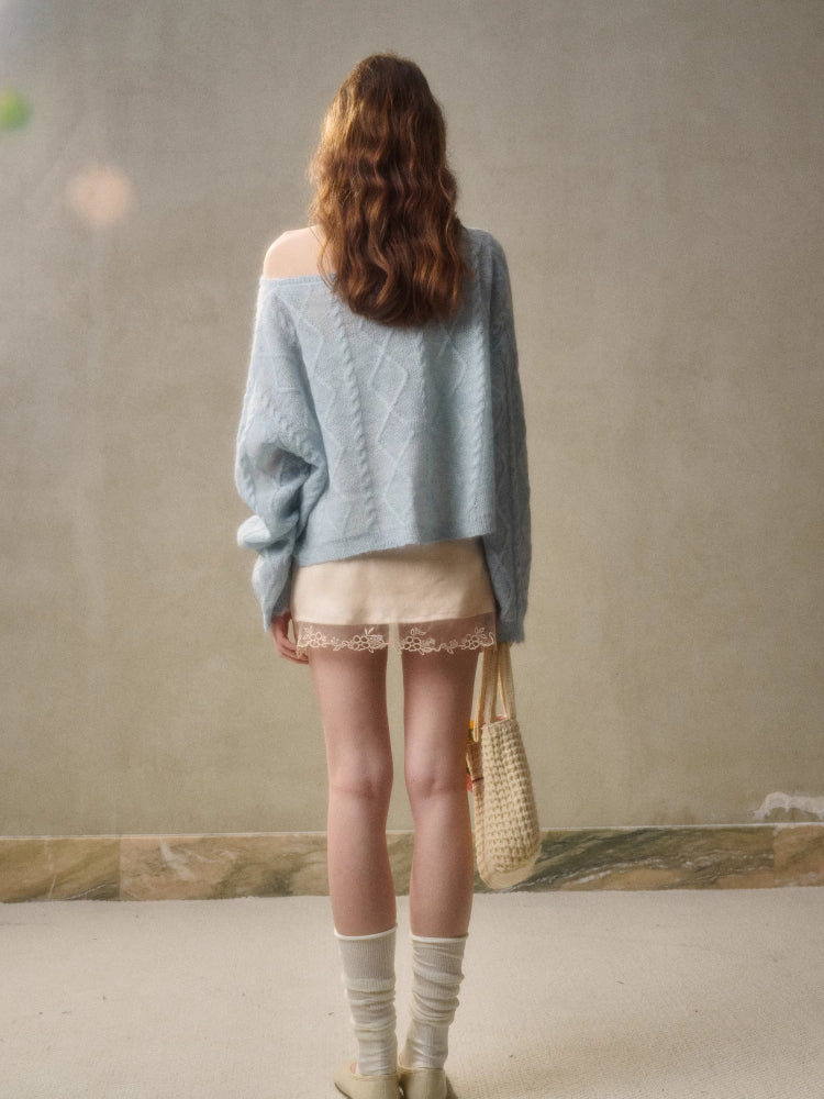 Loose French Style Short Sweater - CHINASQUAD