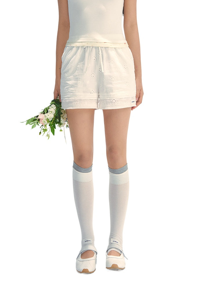 100% Cotton Embroidered Shorts - CHINASQUAD