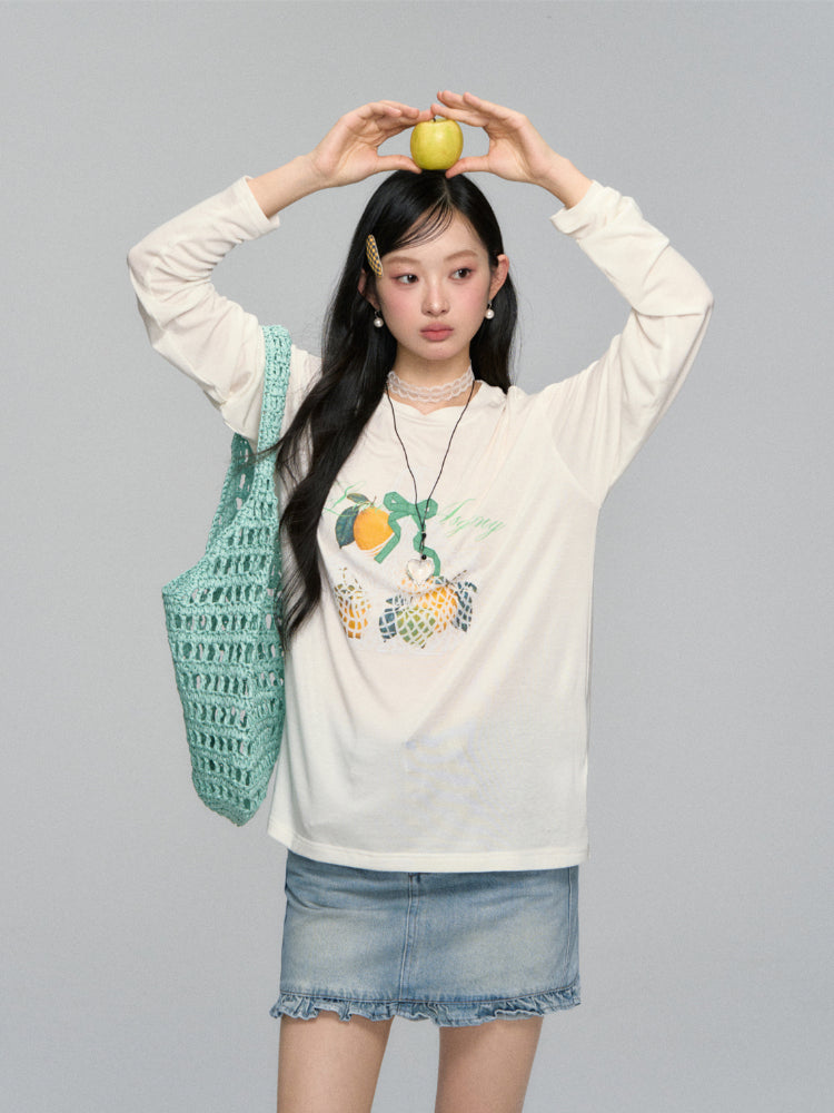 High-Waist Ruffled Denim Mini Skirt - CHINASQUAD