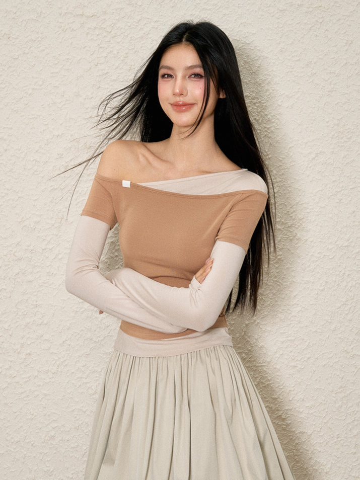 Asymmetric Shoulder Modal Top - CHINASQUAD