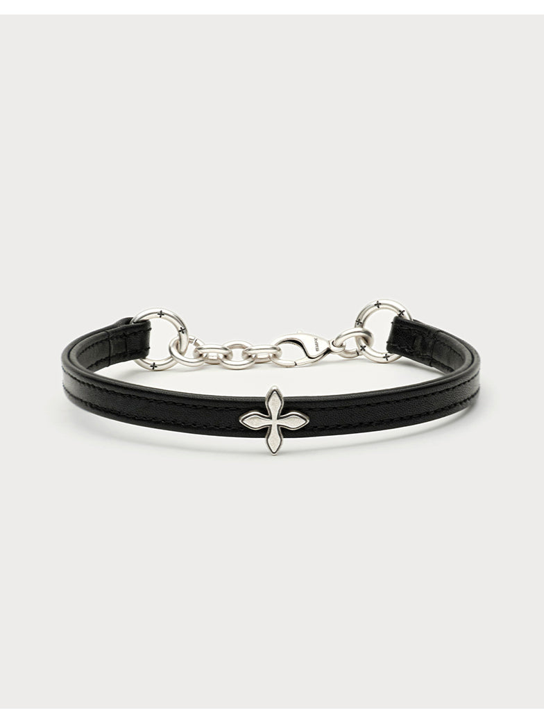 Black Leather Neck Ring - CHINASQUAD