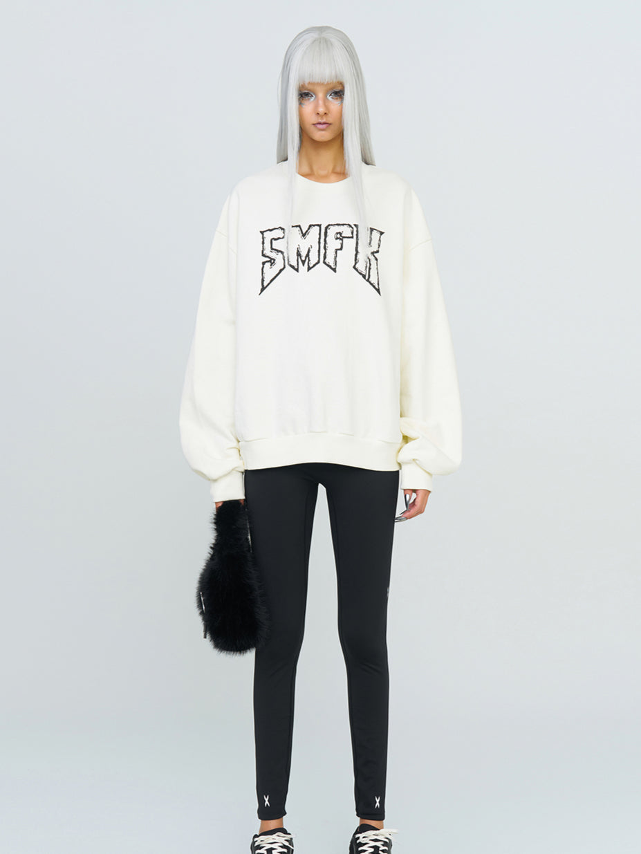 Black & White Rock Oversized Hoodie - CHINASQUAD