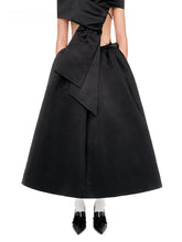 Chestnut Brown & Black Vintage Asymmetrical Skirt - CHINASQUAD