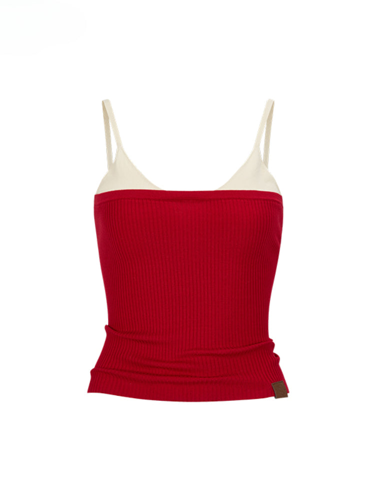 Color-Block Spliced Strap Vest - CHINASQUAD