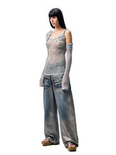 Hollow-Out Knitted Cropped Long-Sleeve Cover-Up - CHINASQUAD