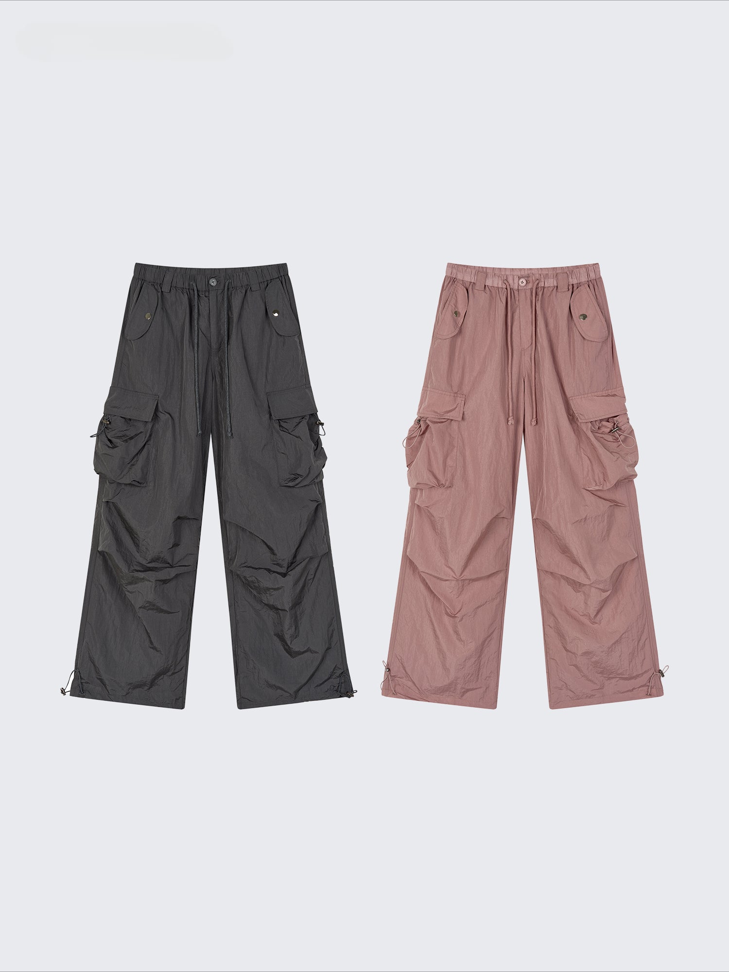 Mesh Pocket Cargo Wide-Leg Pants - CHINASQUAD