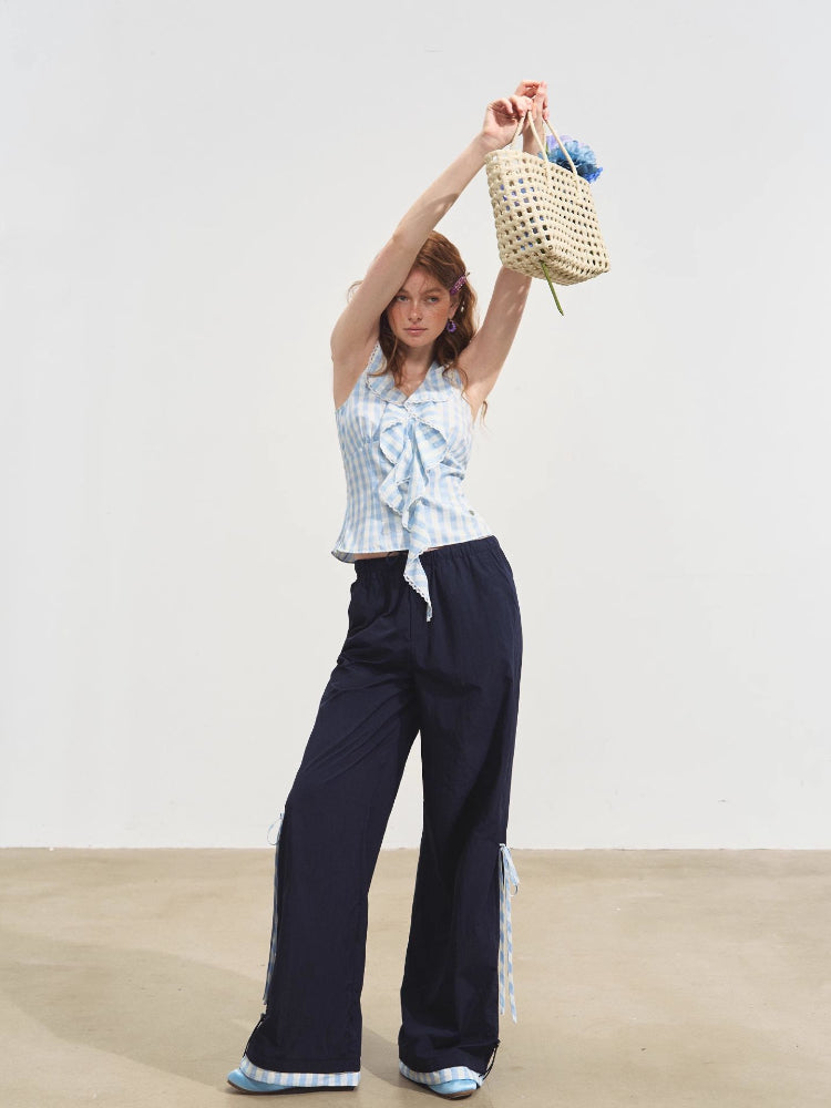 V-Neck Lace Halter Vest - CHINASQUAD