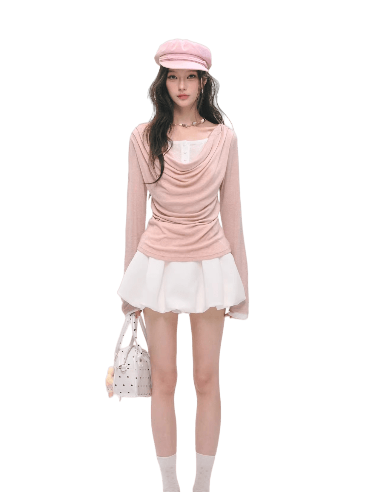 Waist-Cinching Long Sleeve T-Shirt