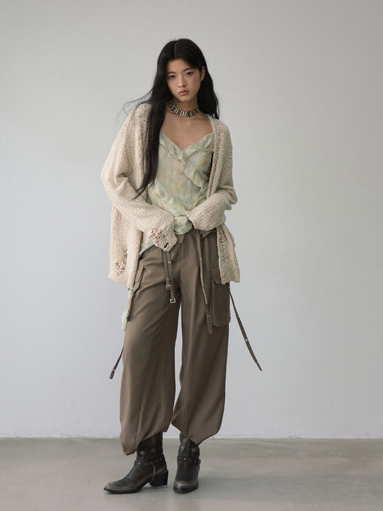 Loose Ripped Cardigan - CHINASQUAD