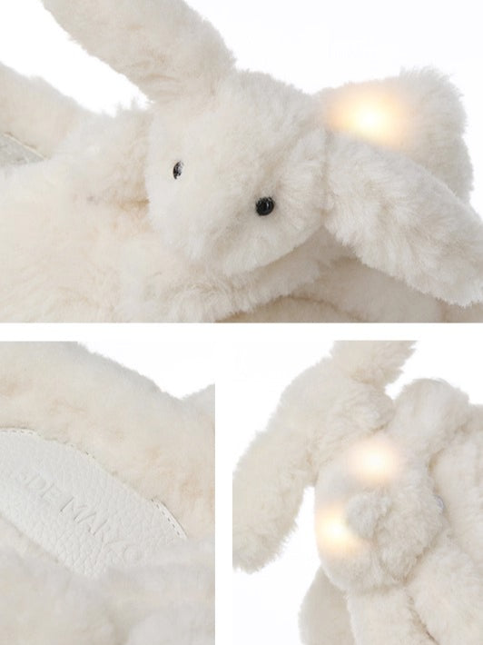 Glow Teddy Cross-Strap Platform Slippers