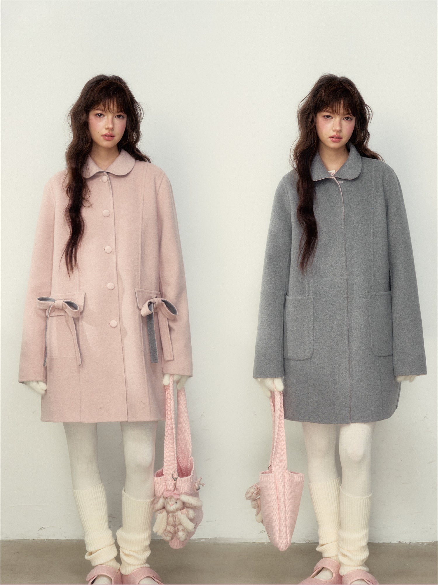 Dual-Sided Wool Doll Collar Coat - CHINASQUAD