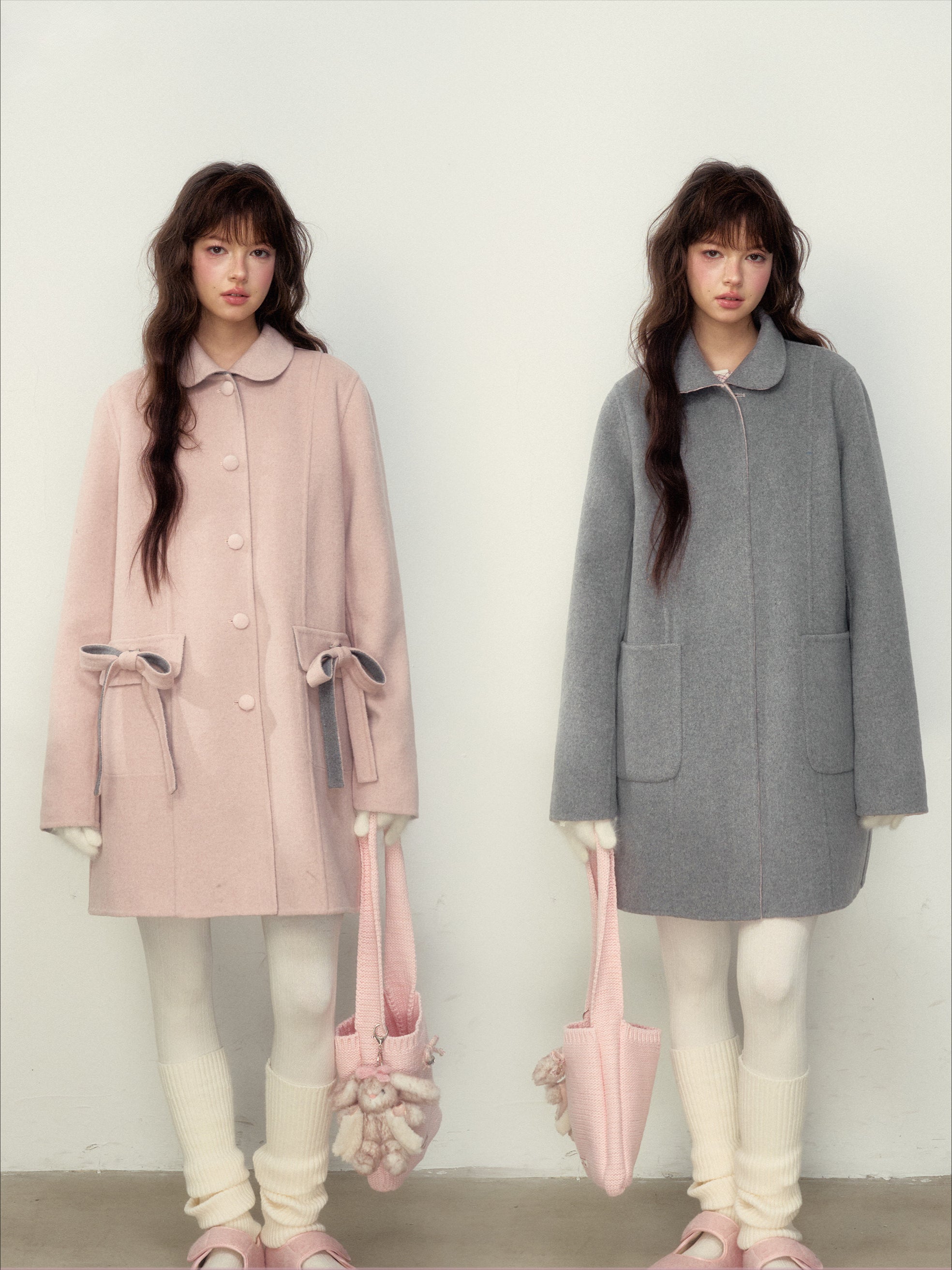 Dual-Sided Wool Doll Collar Coat - CHINASQUAD
