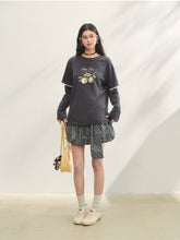Checkered Tie-Up Embroidered Bud Mini Skirt - CHINASQUAD