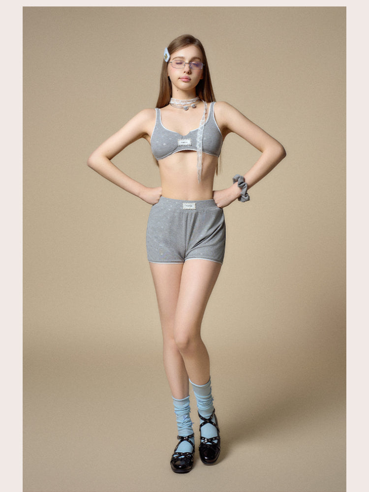 Silver-Logo Camisole Bra Innerwear