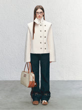 High-neck ShoulderWoolen Short Jacket - CHINASQUAD