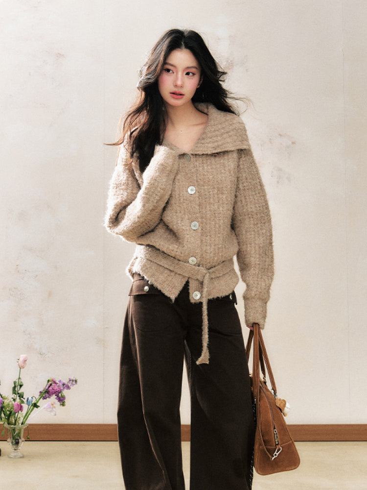 Two-Tone Flared Wide-Leg Pants - CHINASQUAD