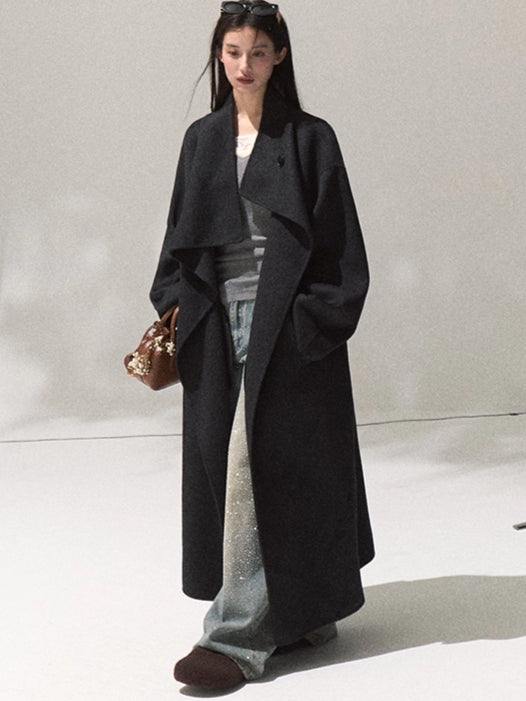 Tailored Pure Wool Long Coat