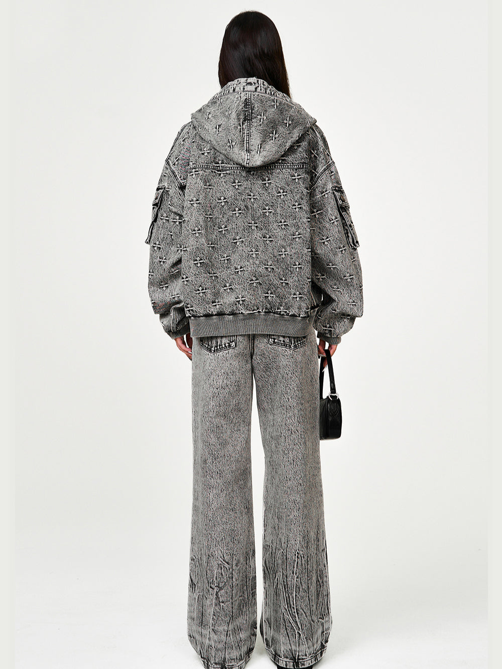 Garden Oversized Denim Hoodie - CHINASQUAD