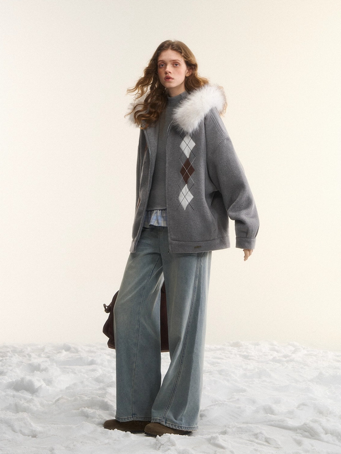 Washed Distressed Straight-Leg Denim Jeans