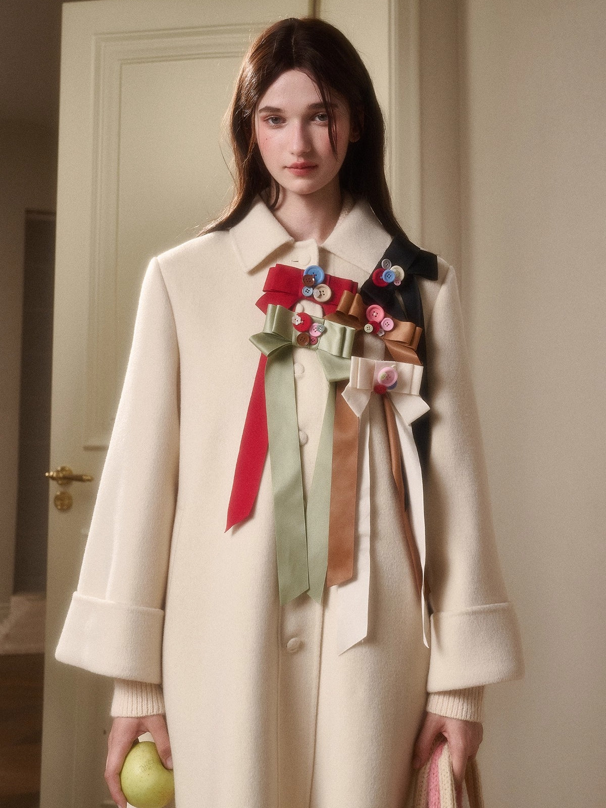 Playful Winter 100% Wool Cape Coat