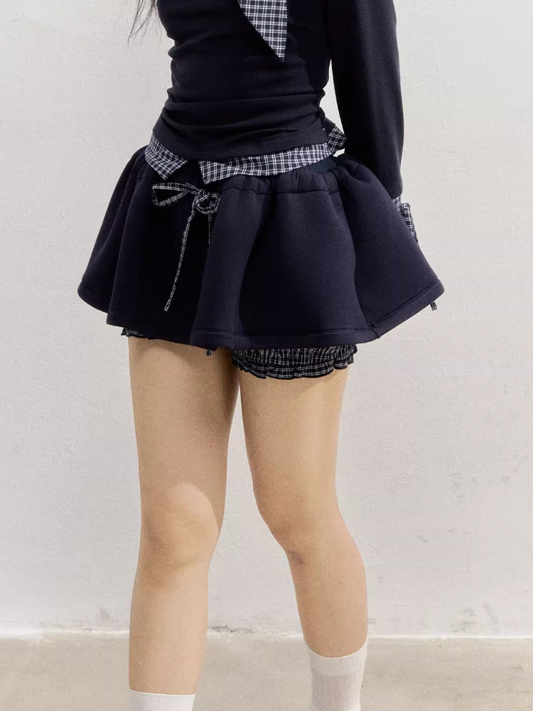 Preppy Style Bow Tie T-shirt - CHINASQUAD