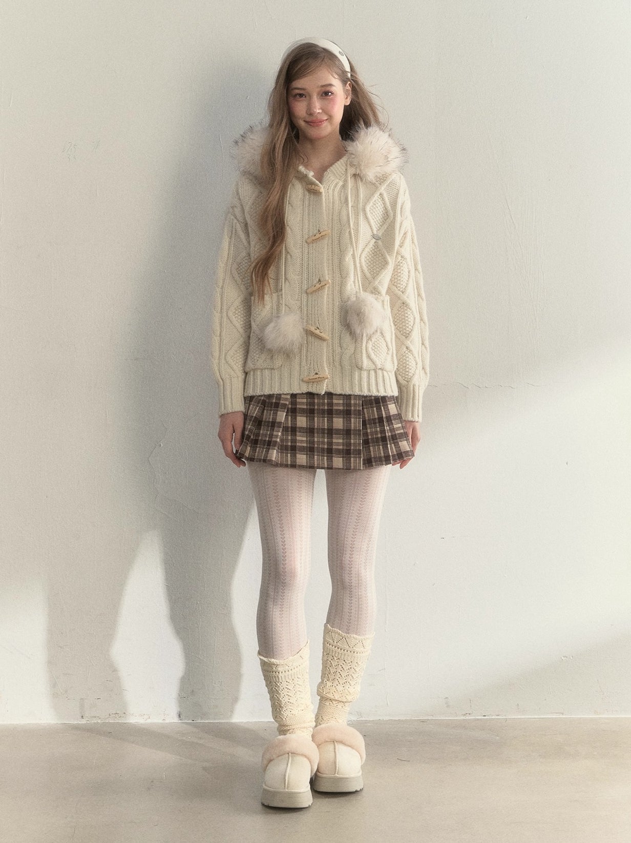 Textured Cable-Knit Wool Sweater