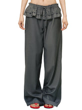 Lace Spliced Fake Two-Piece Pants - CHINASQUAD