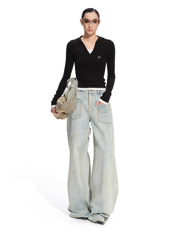 Tencel Wool Layered Long-Sleeve Tee