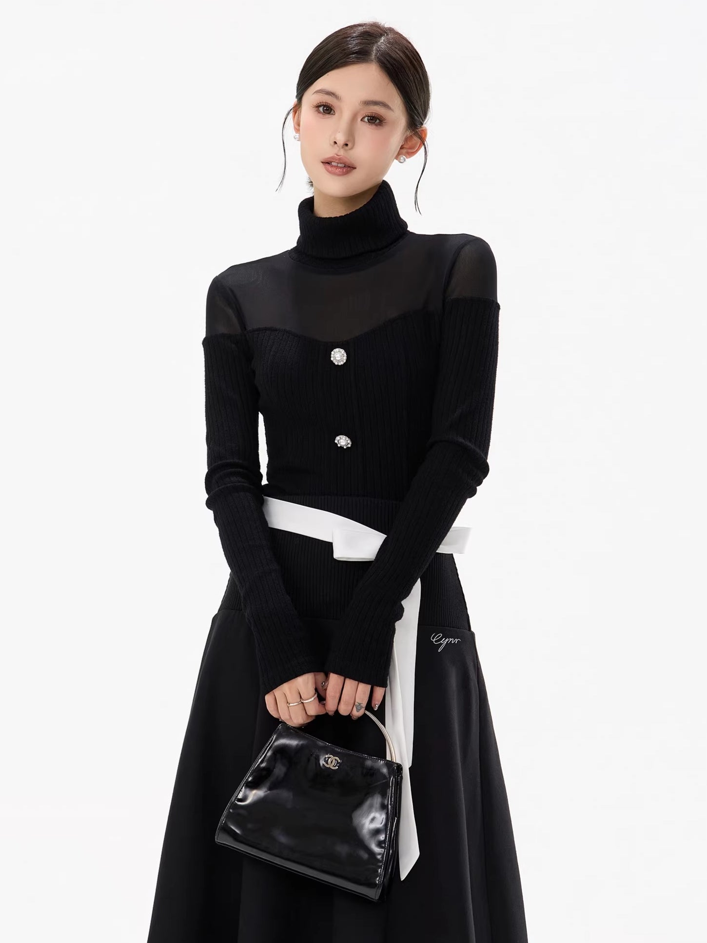 Pure Cutout Mesh Panel Knit Base Layer