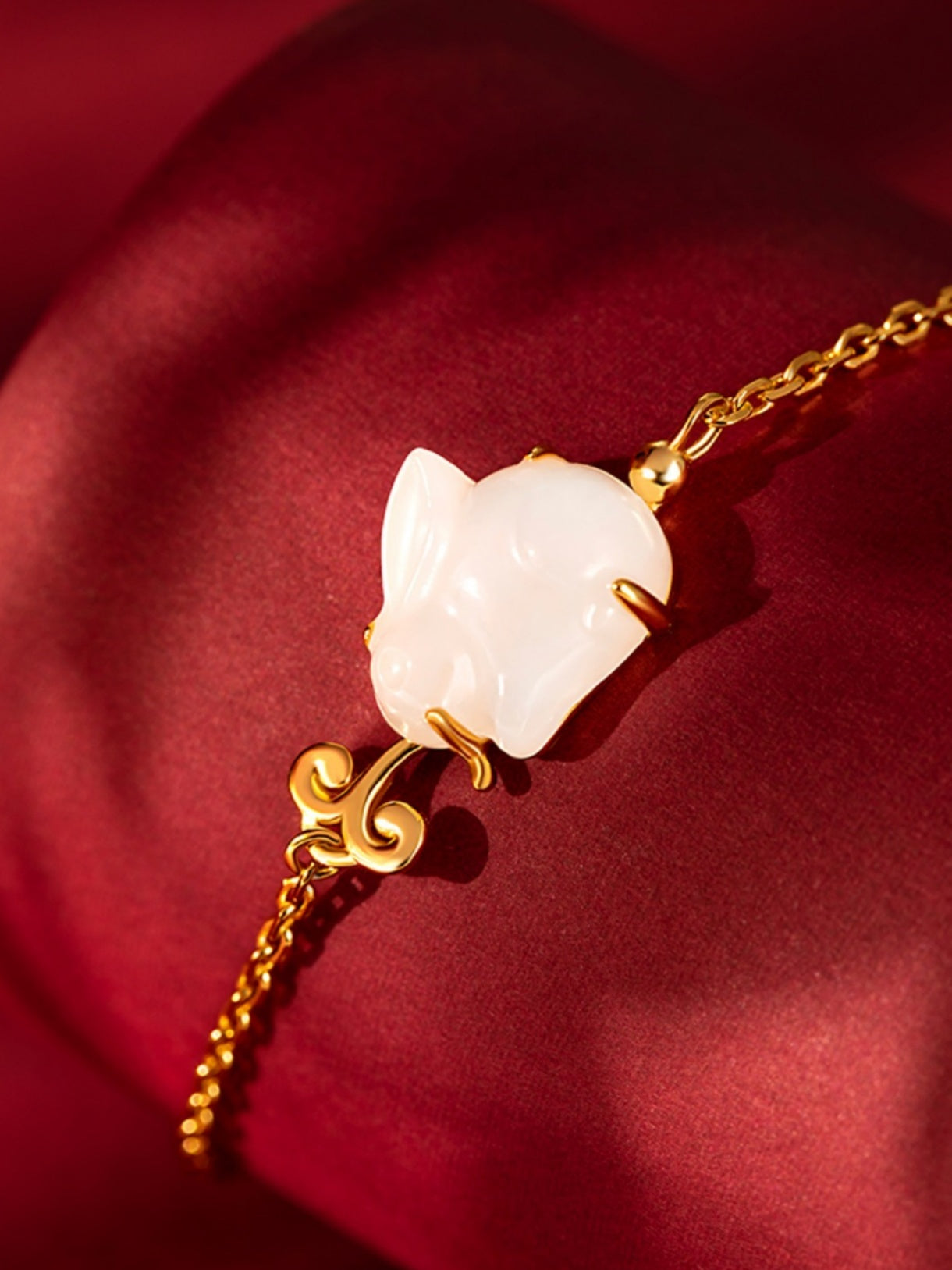 Hetian Jade Little Jade Rabbit Bracelet - CHINASQUAD