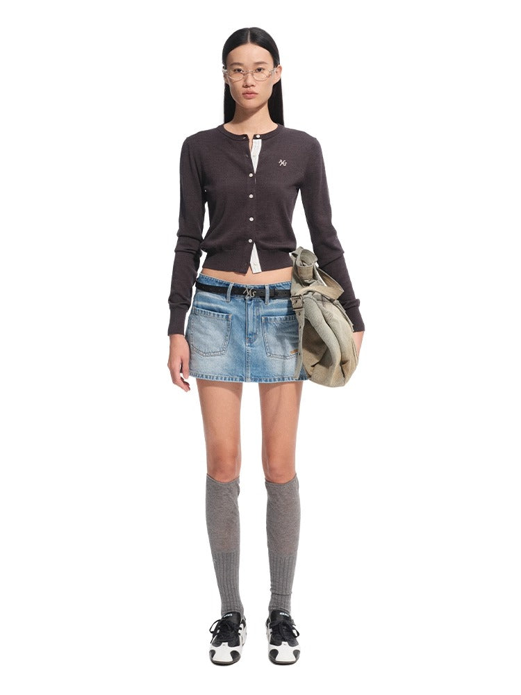 "Caracal Series" Washed Mini Skirt - CHINASQUAD