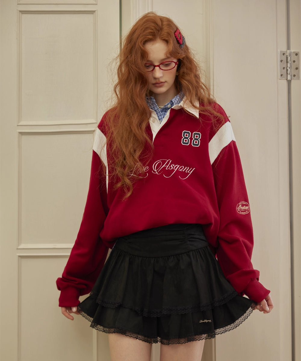 Suede Pleated Lace Puff A-Line Mini Skirt - CHINASQUAD