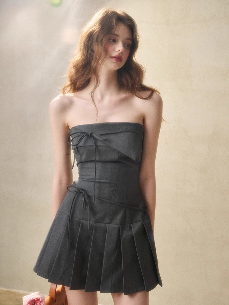 Blue & Gray Suit Dress - CHINASQUAD