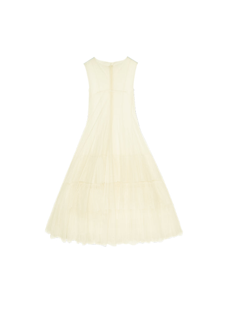 Mesh Panel Midi Dress - CHINASQUAD