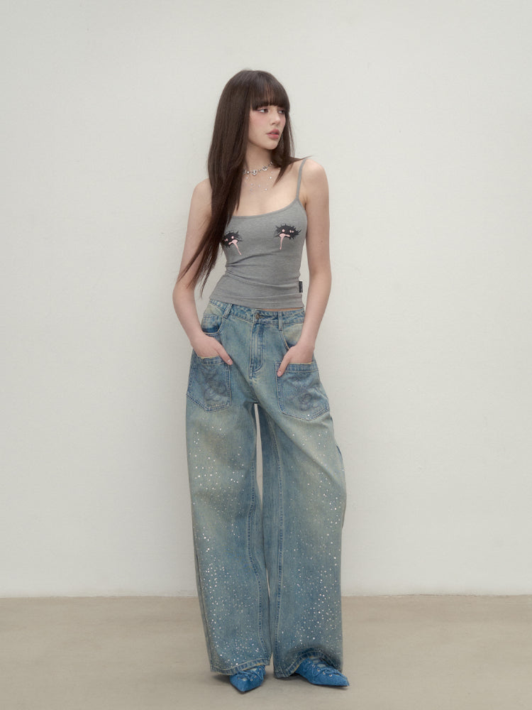 Fun Big Eye Tear Drop Tank Top - CHINASQUAD