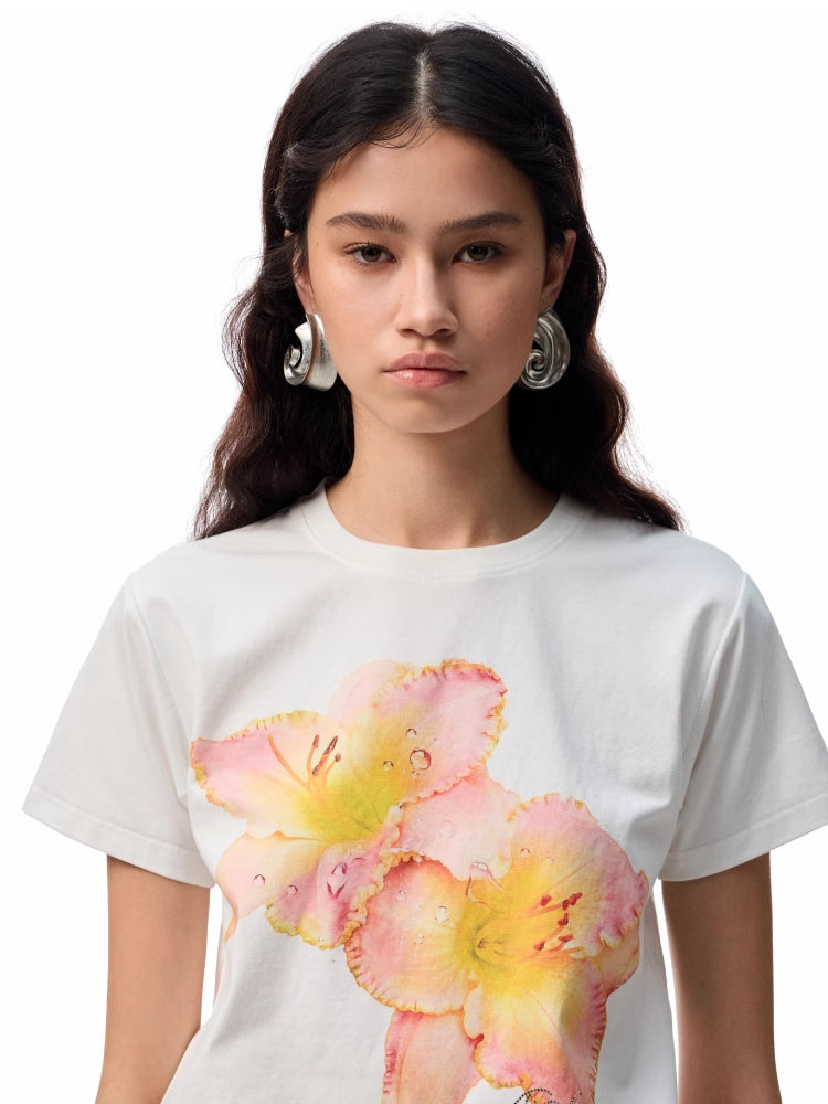 Printed Loose Austrian Rhinestone T-shirt - CHINASQUAD