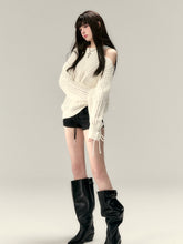 Two-Way Bowknot Irregular Sweater - CHINASQUAD