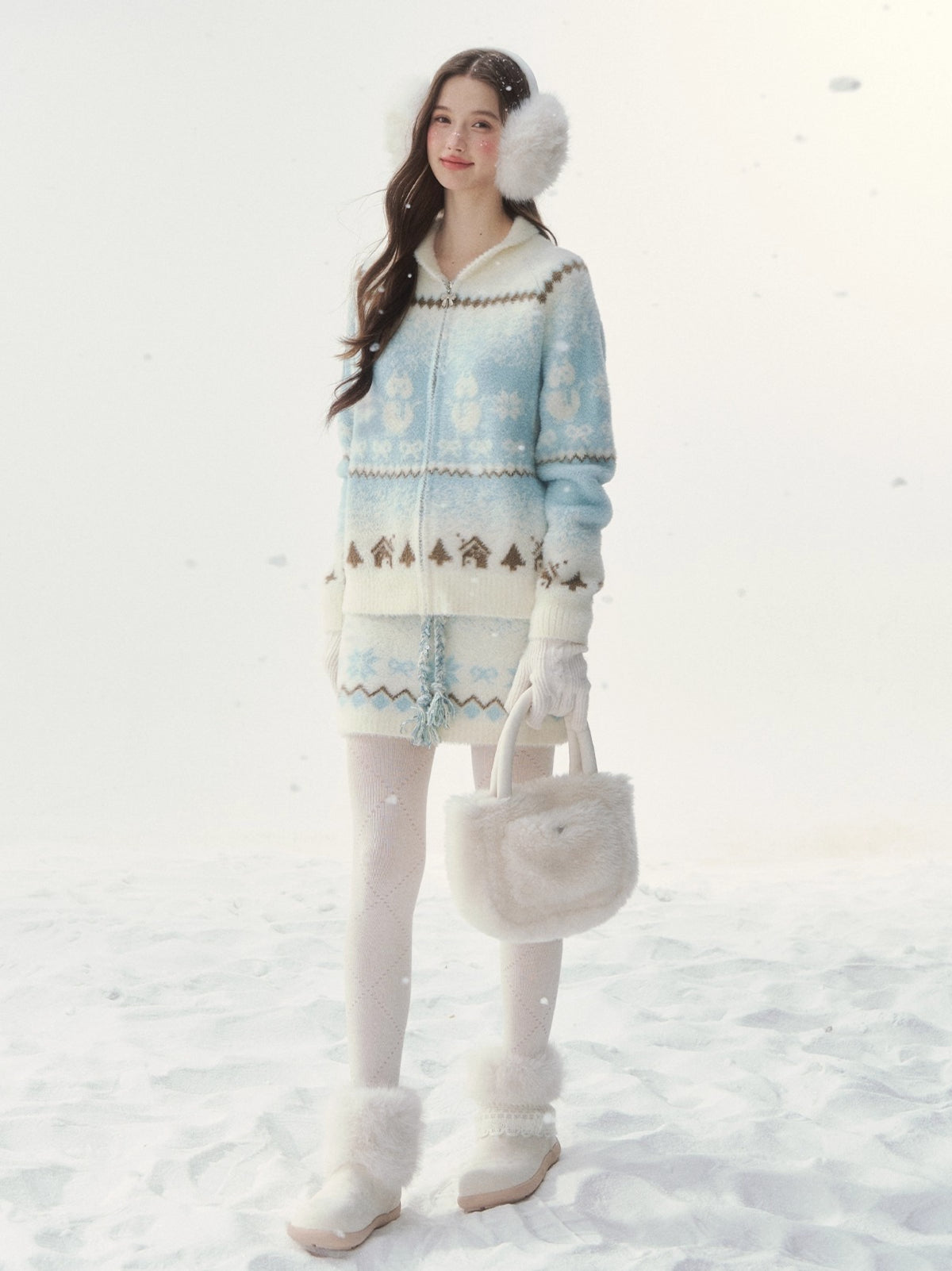 Snow Cabin Knit Sweater & Skirt Set