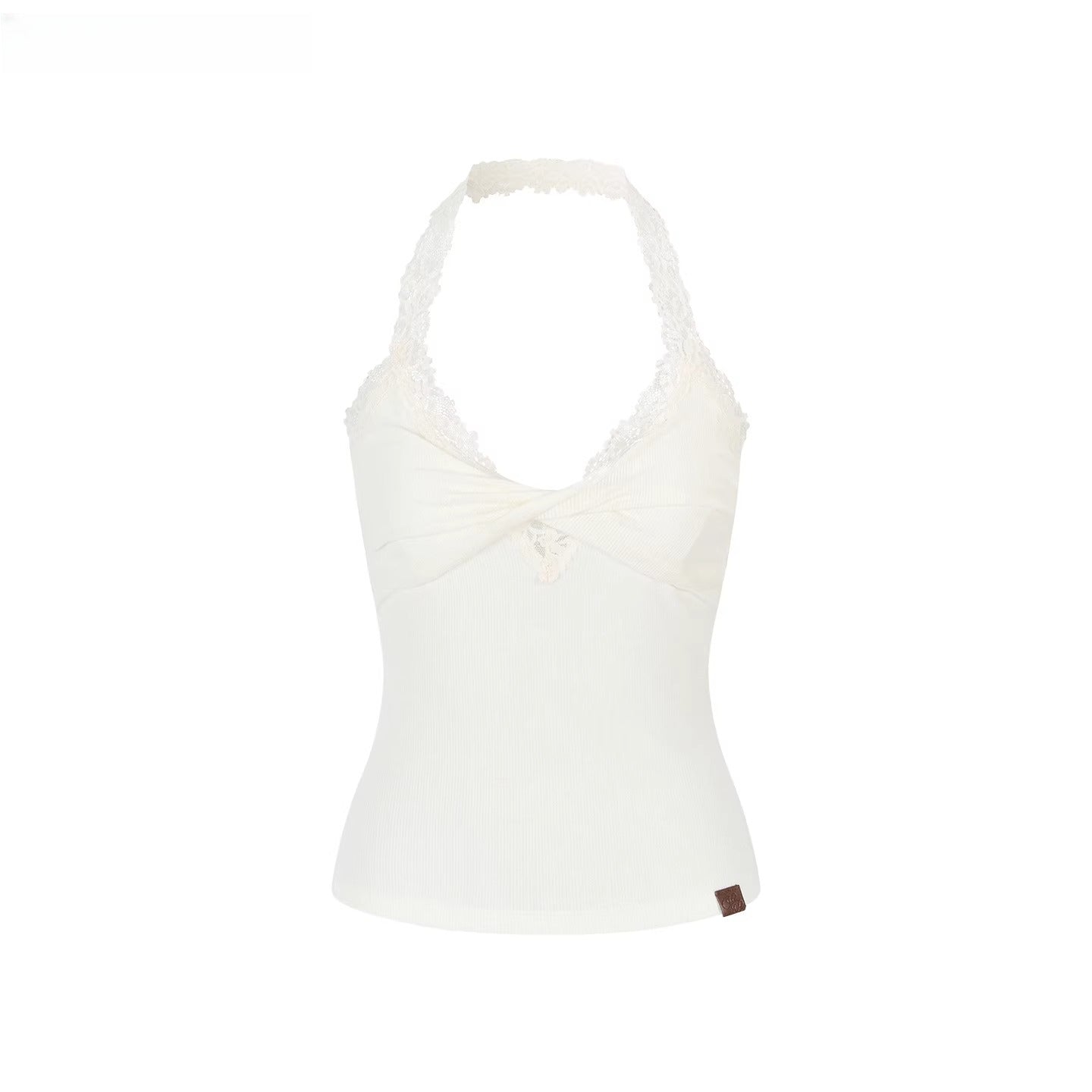Lace-Panel Halter Layering Camisole