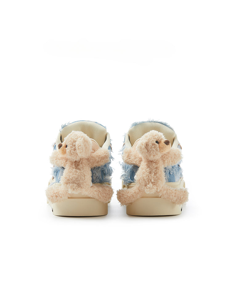 Bear Denim Badge Sneakers - CHINASQUAD