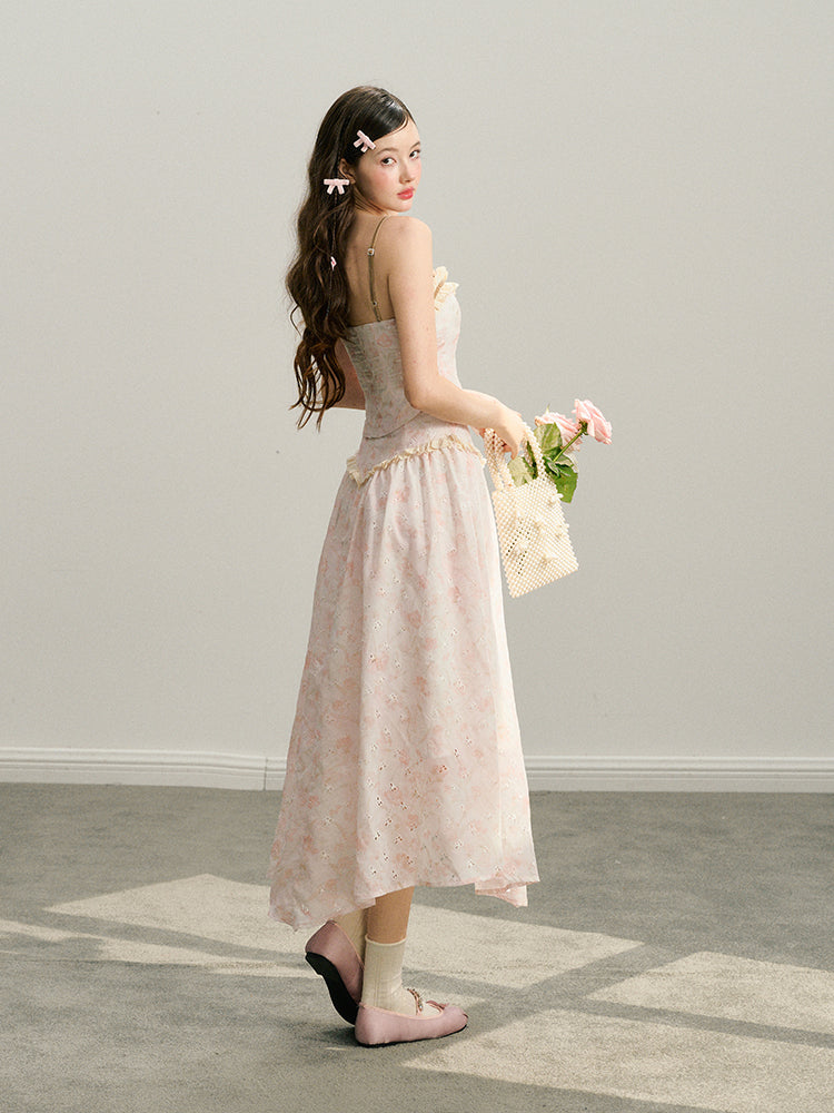 Beige Lace Crochet Skirt - CHINASQUAD