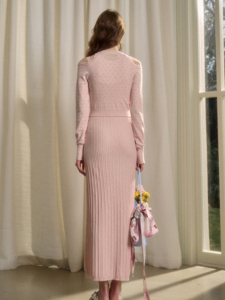 Lazy French Cardigan & Dress Set - CHINASQUAD