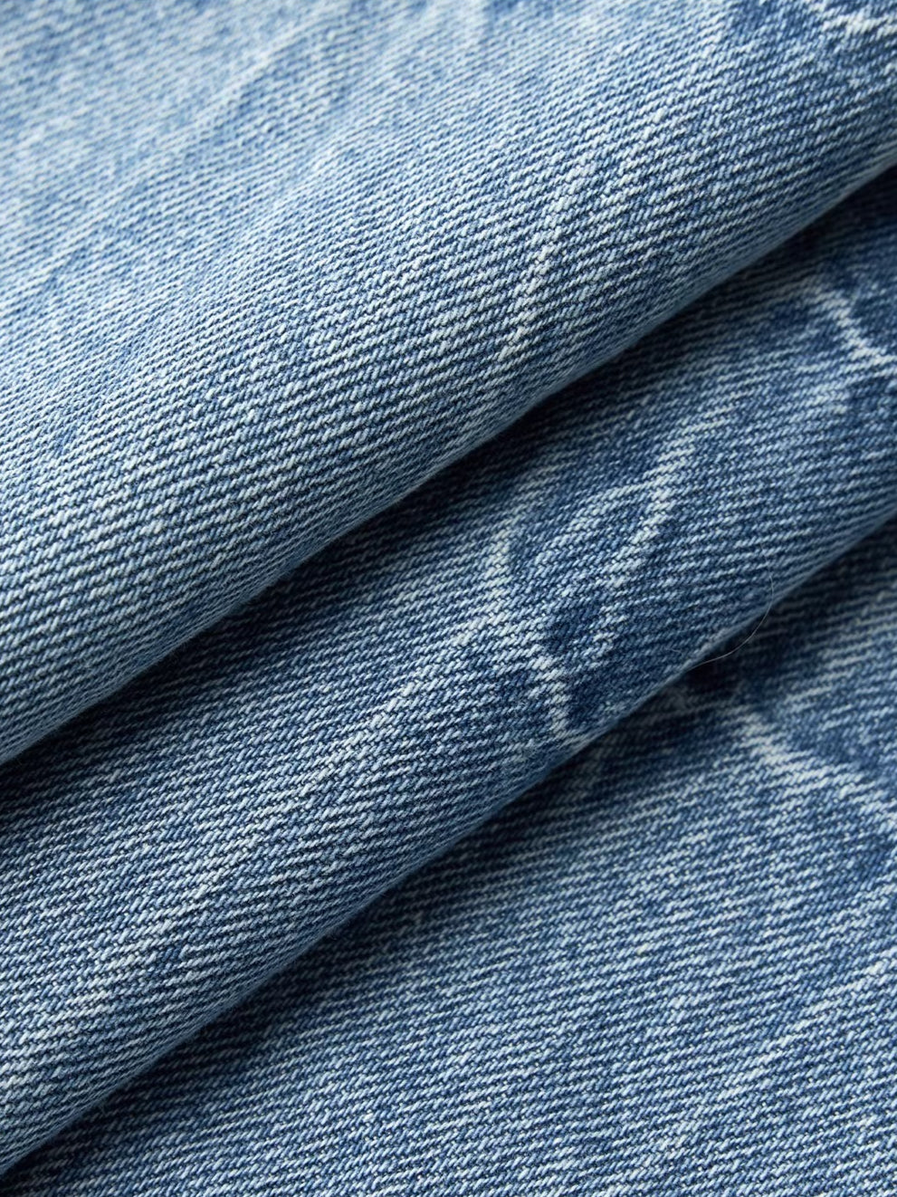 Low-Rise Wide-Leg Denim Pants